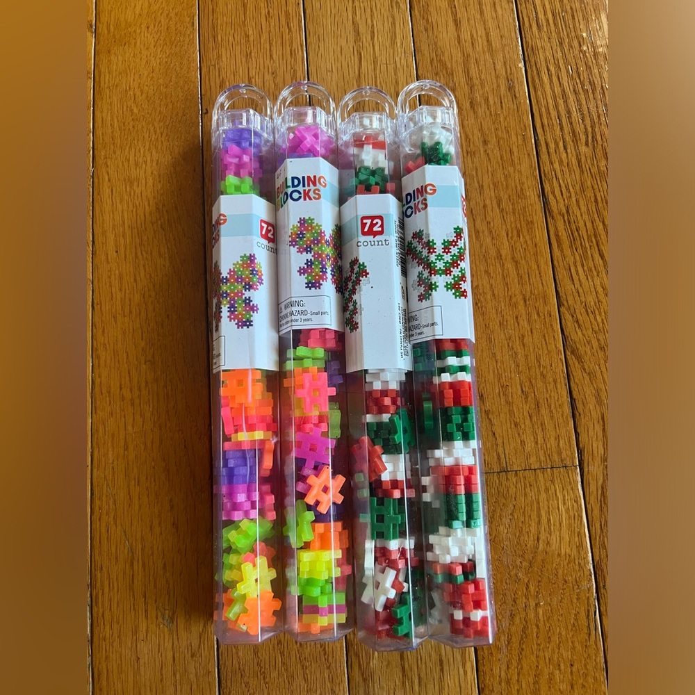 Lot of 4 (72ct Tube) Hashtag Building Blocks